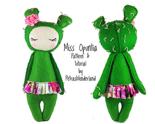Miss Opuntia - PDF doll sewing pattern and tutorial 01