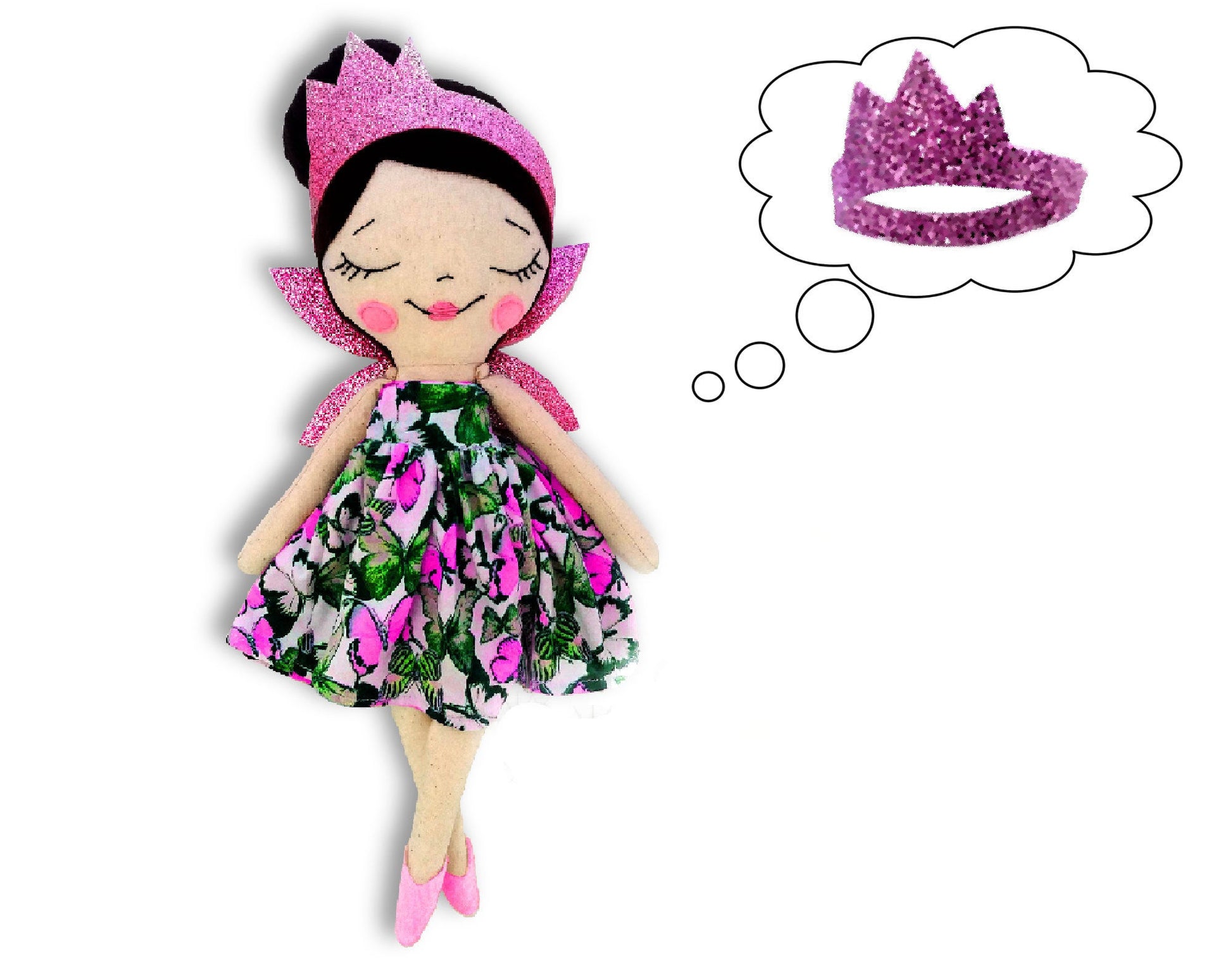 Dress and Accessories for Doll 15 inch - PDF sewing pattern and tutorial