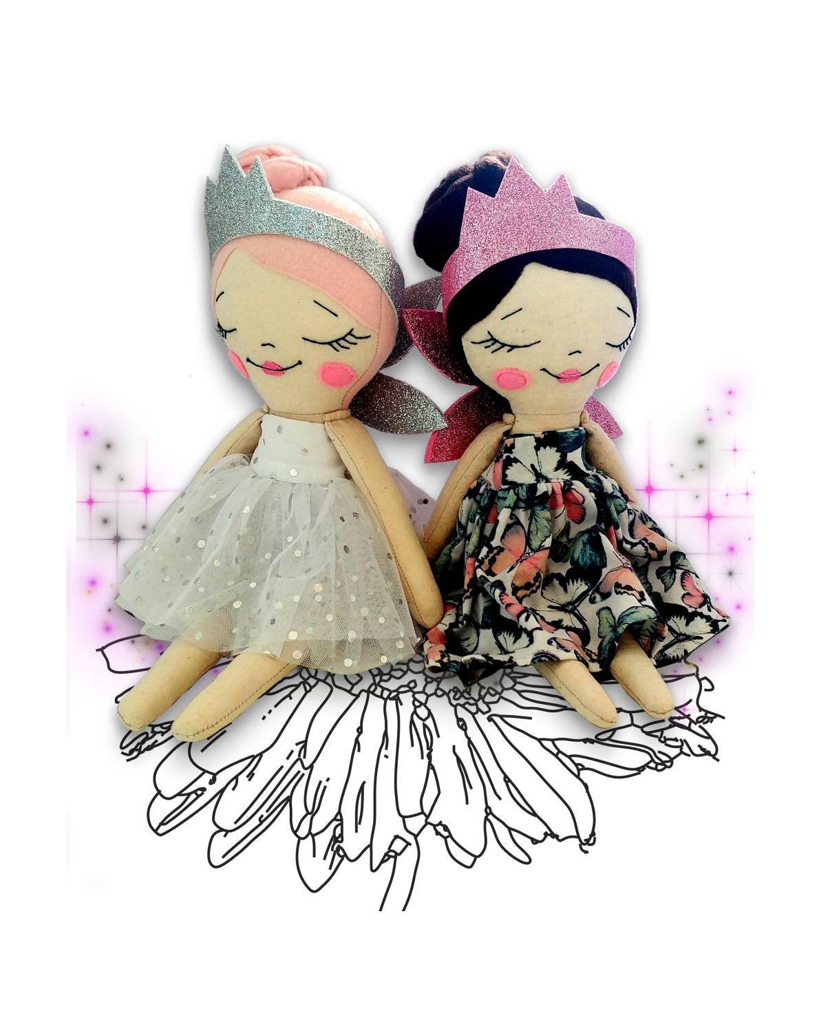 Flower Fairy - PDF doll sewing pattern and tutorial