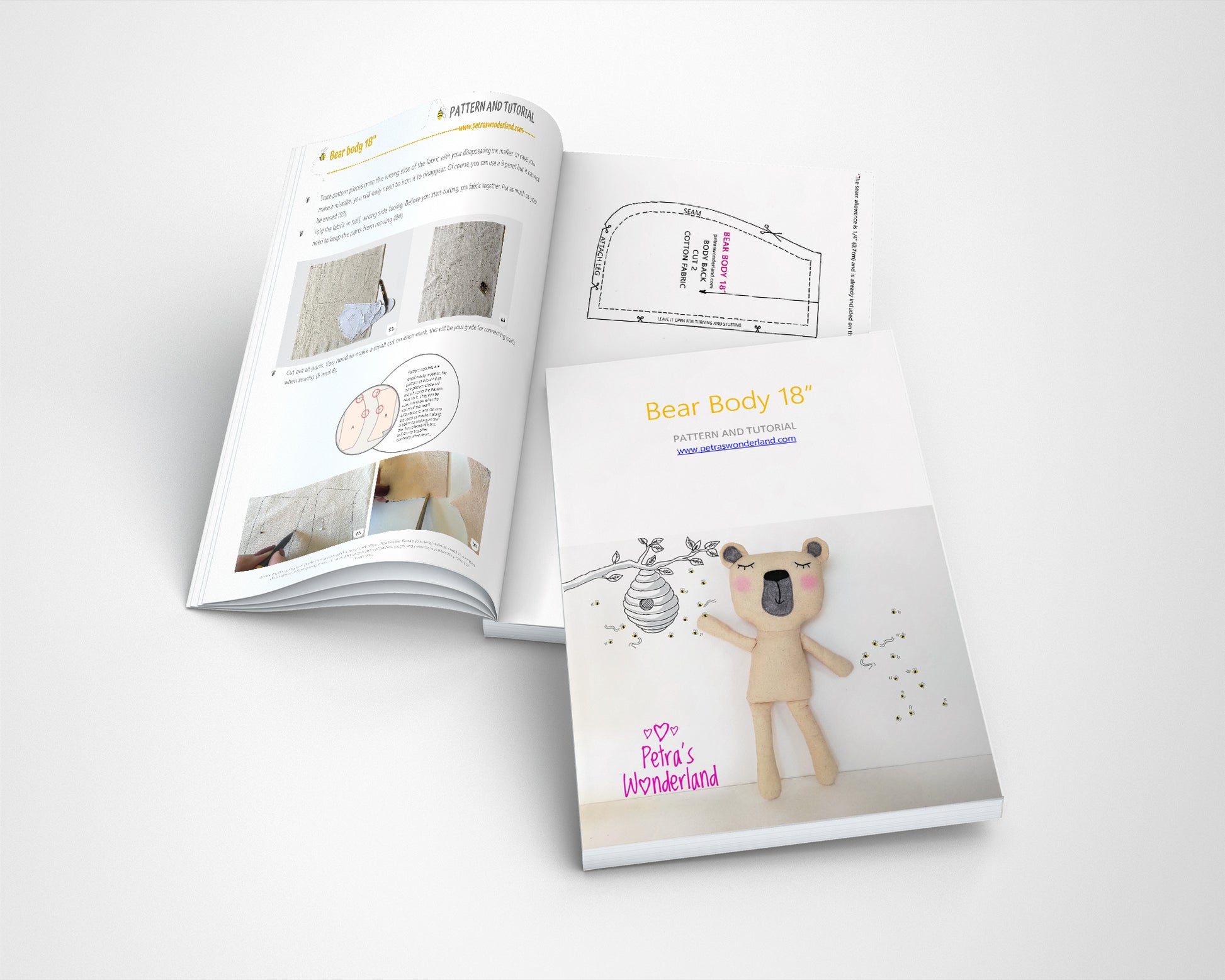 Bear Body 18 inch - PDF doll sewing pattern and tutorial 08