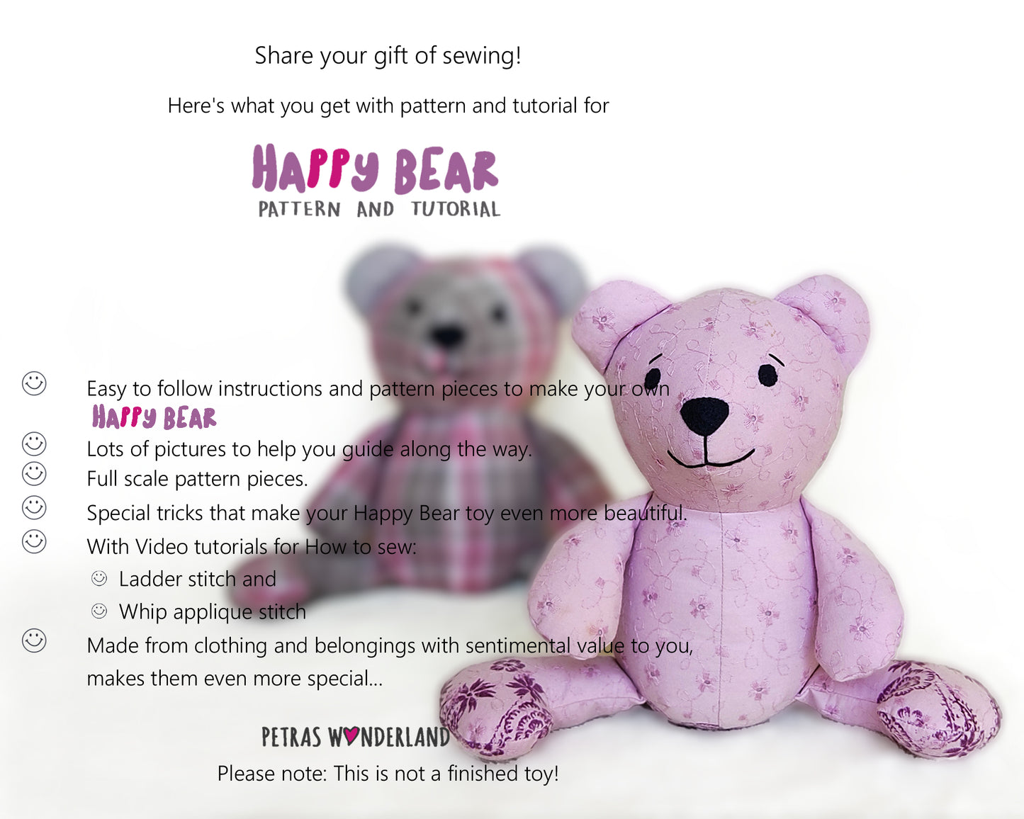 Happy Bear - PDF sewing pattern and tutorial 08